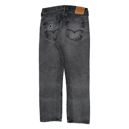 Vintage 501 Levis Jeans - 32W UK 12 Grey Denim