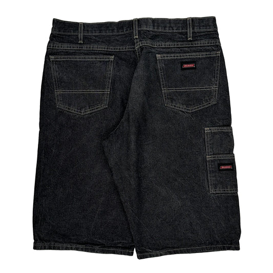 Dickies Denim Shorts - 36W 14L Black Cotton