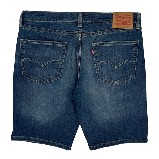Levis Denim Shorts - 36W 10L Blue Denim