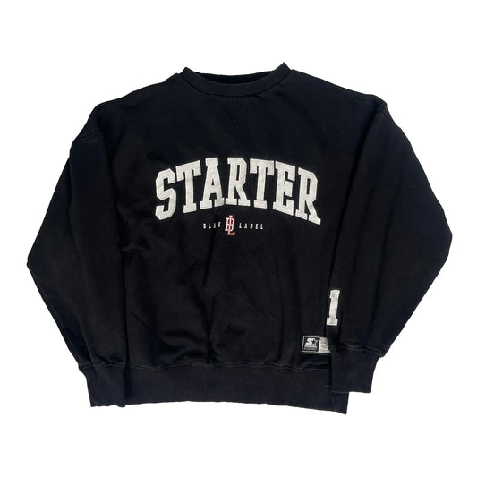 Black Label Starter Spellout Sweatshirt - XS Black Cotton