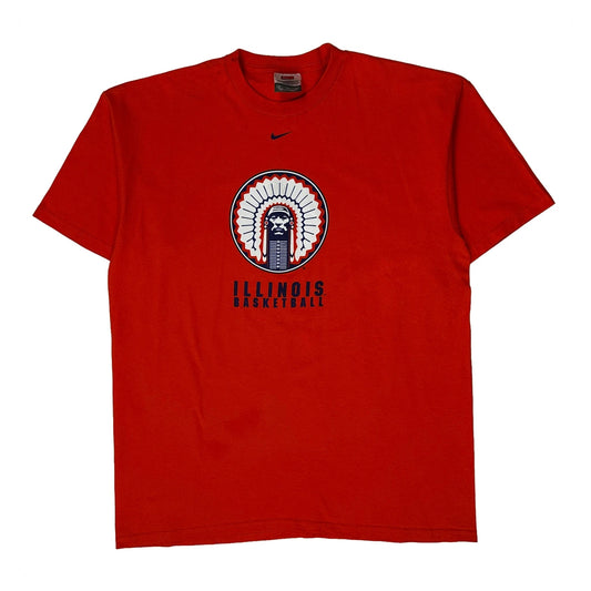 Illinois Basketball Nike Graphic T-Shirt - XL Orange Cotton