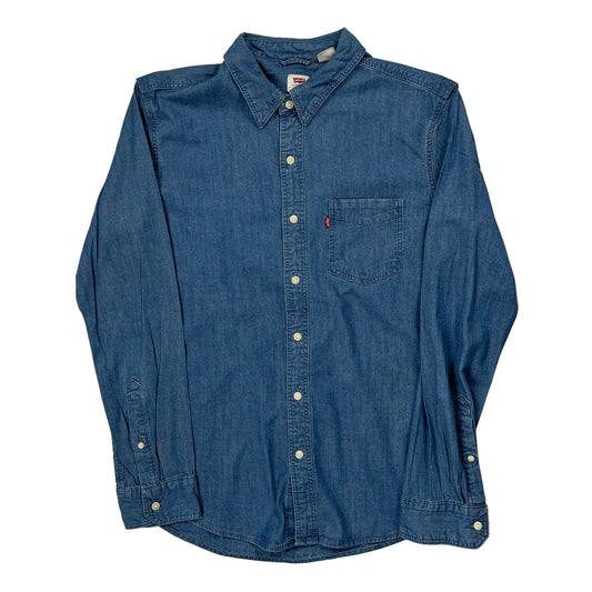 Levis Slim Denim Shirt - Medium Blue Denim