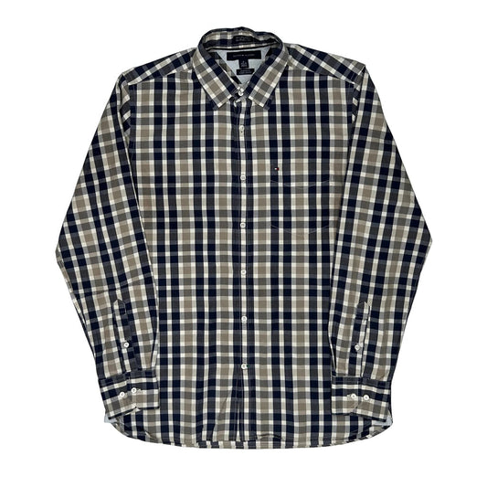 Tommy Hilfiger Checked Shirt - Medium Blue Cotton