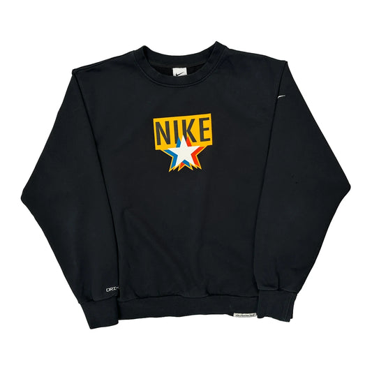 Dri-Fit Nike Graphic Sweatshirt - Large Black Polyester