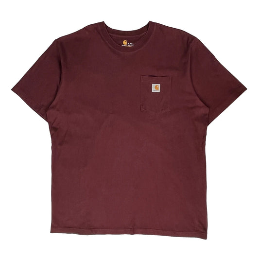 Carhartt Tall T-Shirt - XL Burgundy Cotton