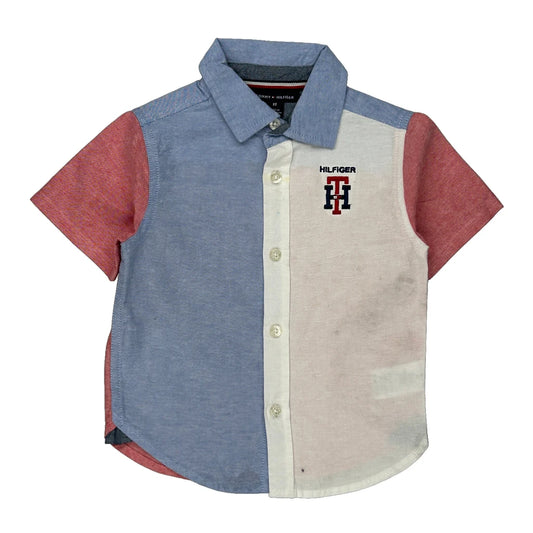 Age 2 Tommy Hilfiger Short Sleeve Shirt - 2XS Multicoloured Cotton