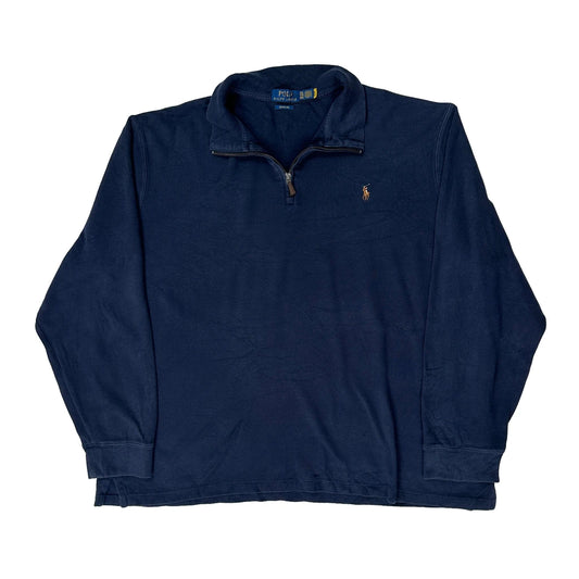 Polo By Ralph Lauren 1/4 Zip - 2XL Navy Cotton