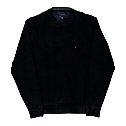 Vintage Tommy Hilfiger Jumper - Medium Black Cotton