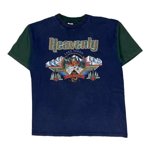 Lake Tahoe Hl Miller Single Stitch T-Shirt - XL Blue Cotton