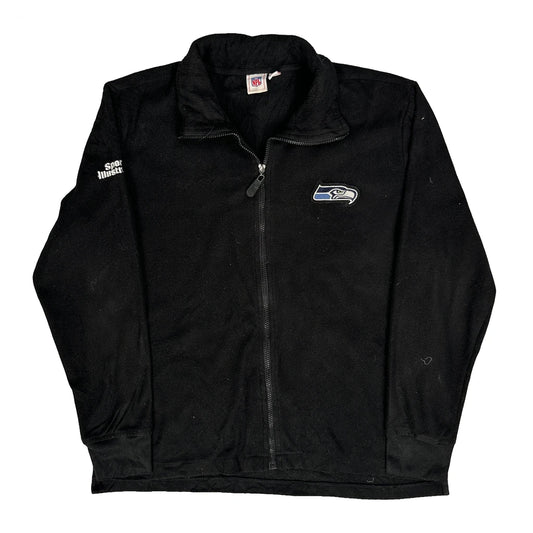 Seattle Seahawks Nfl Fleece Jacket - XL Black Polyester