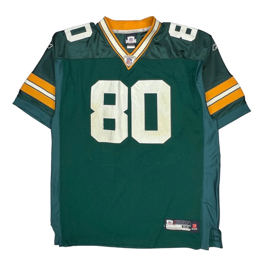 Green Bay Packers Reebok Football Jersey - 2XL Yellow Polyester