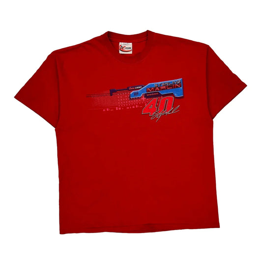 Vintage Sterling Marlin Chase Authentics Nascar T-Shirt - Large Red Cotton