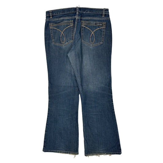 Calvin Klein Jeans Boot Cut Jeans - 35W UK 14 Dark Wash Denim