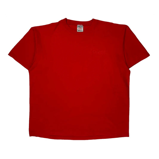 Blank Oneita Single Stitch T-Shirt - XL Red Cotton