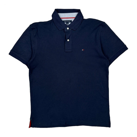 Tommy Hilfiger Polo Shirt - Large Navy Cotton
