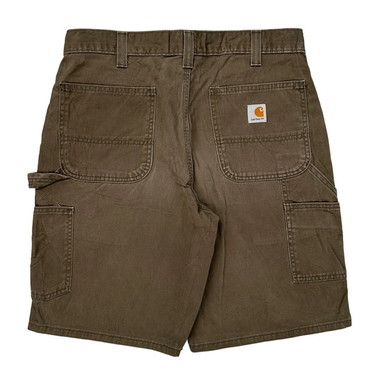 Carhartt Carpenter Shorts - 34W 10L Brown Cotton