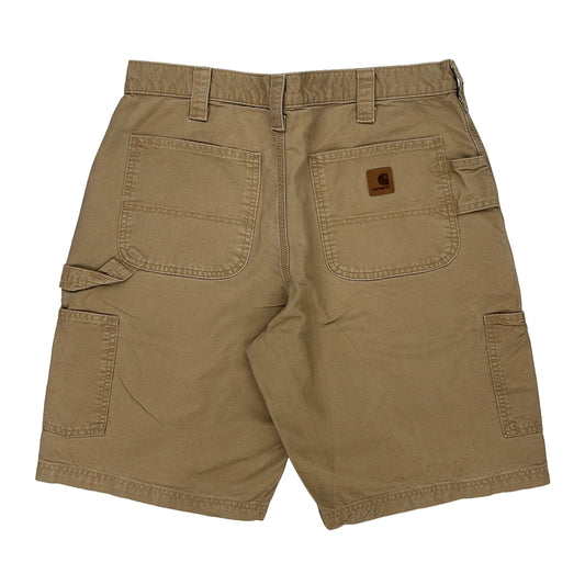 Carhartt Carpenter Shorts - 33W 10L Khaki Cotton