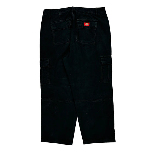 Dickies Cargo Trousers - 35W 30L Black Cotton