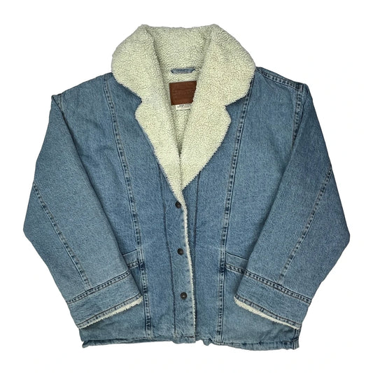 Levis Sherpa Lined Denim Jacket - Medium Blue Denim