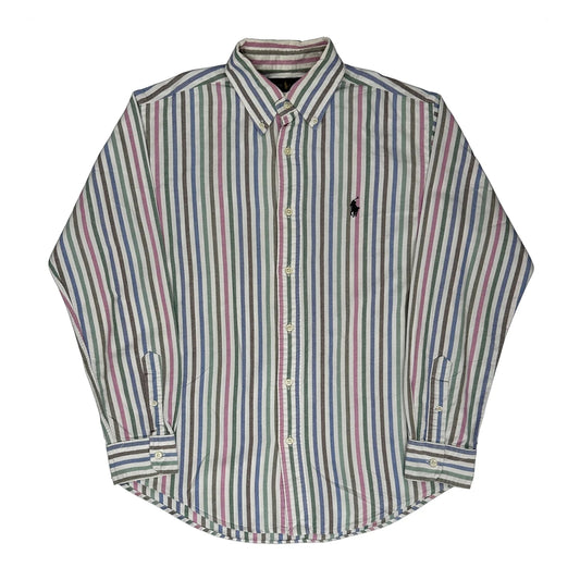 Ralph Lauren Striped Shirt - Medium Multicoloured Cotton