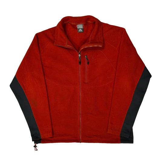 Nike Acg Fleece Jacket - Large Red Polyester