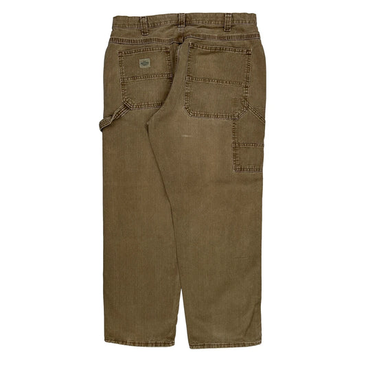 Lee Carpenter Trousers - 34W 30L Brown Cotton
