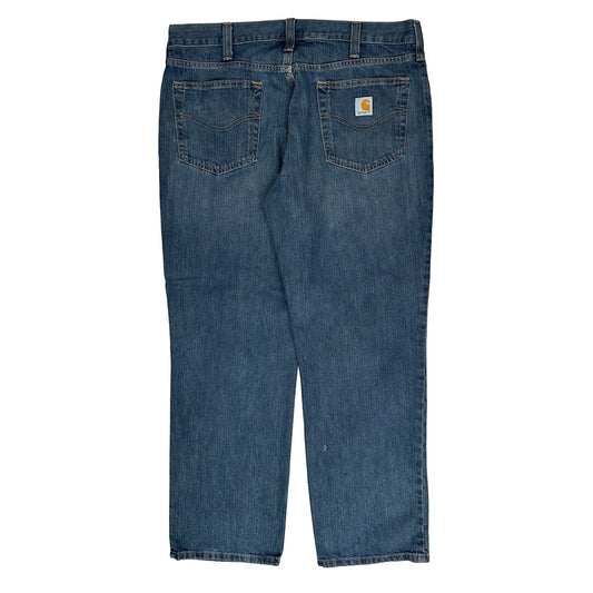 Relaxed Fit Carhartt Jeans - 36W 30L Blue Denim