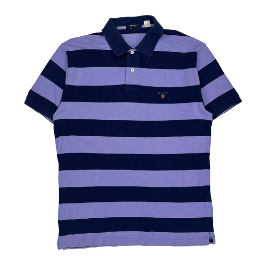 Gant Striped Polo Shirt - Large Purple Cotton