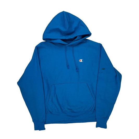 Reverse Weave Champion Hoodie - Medium Blue Cotton