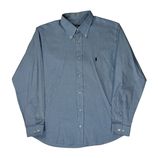 Polo By Ralph Lauren Striped Shirt - Medium Blue Cotton