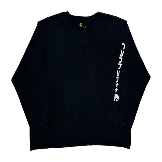 Carhartt Long Sleeve T-Shirt - XL Black Cotton