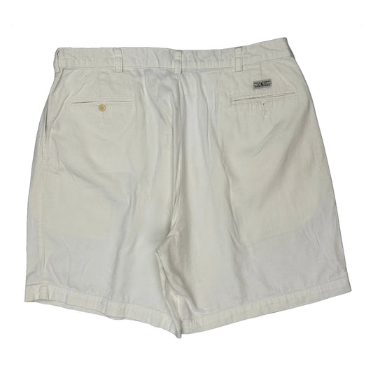 Polo By Ralph Lauren Pleated Chino Shorts - 36W 9L White Cotton