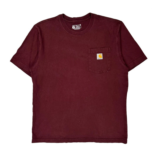 Carhartt T-Shirt - Medium Burgundy Cotton