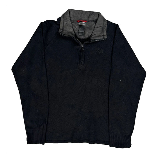The North Face Jumper - Large Black Cotton Blend