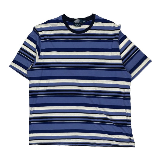 Polo By Ralph Lauren Striped T-Shirt - 2XL Blue Cotton