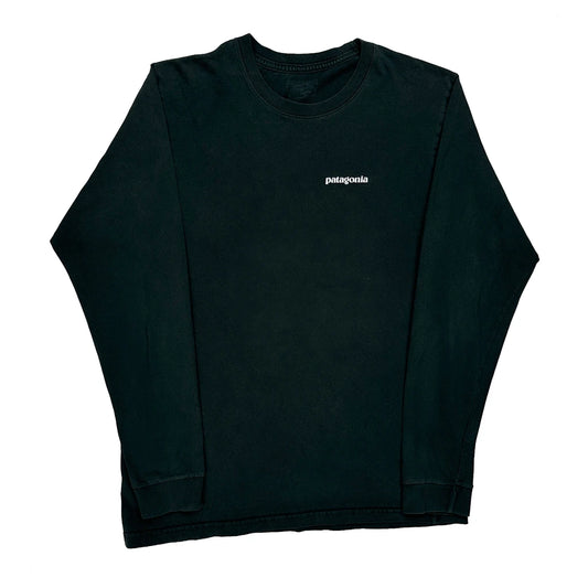 Vintage Patagonia Long Sleeve T-Shirt - Medium Black Cotton