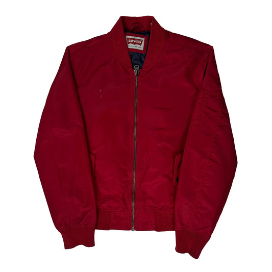 Levis Bomber Jacket - Medium Red Nylon