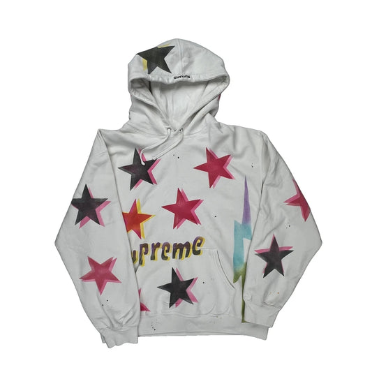 Gonz Stars Supreme Hoodie - XL White Cotton