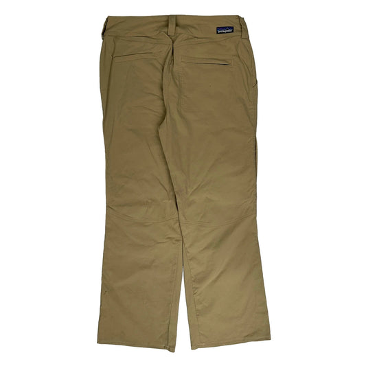 Patagonia Double Knee Cargo Trousers - 32W UK 12 Khaki Cotton Blend