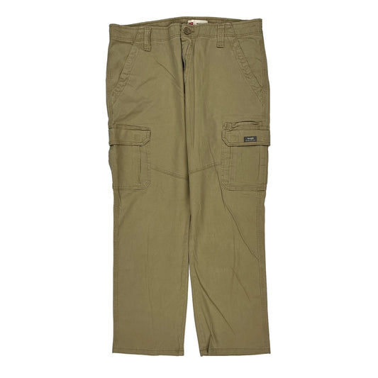 Wrangler Cargo Trousers - 36W 30L Khaki Cotton