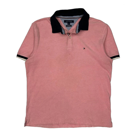 Tommy Hilfiger Polo Shirt - Large Pink Cotton