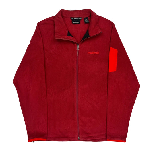 Marmot Fleece Jacket - Large Red Polyester