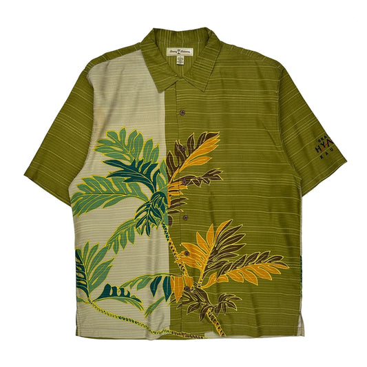 Tommy Bahama Floral Hawaiian Shirt - Large Multicoloured Silk Blend
