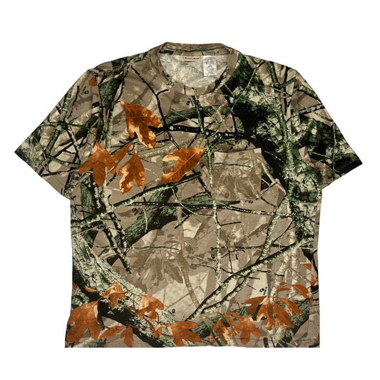 Vintage Outdoor Exchange Camo T-Shirt - XL Khaki Cotton
