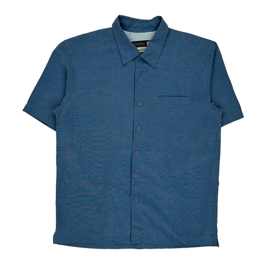 Quiksilver Short Sleeve Shirt - Small Blue Cotton
