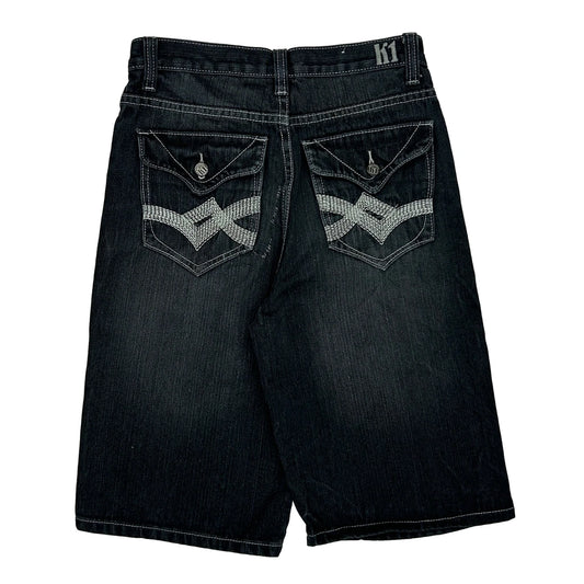 Kobale 1 Baggy Denim Shorts - 26W 11L Dark Wash Cotton