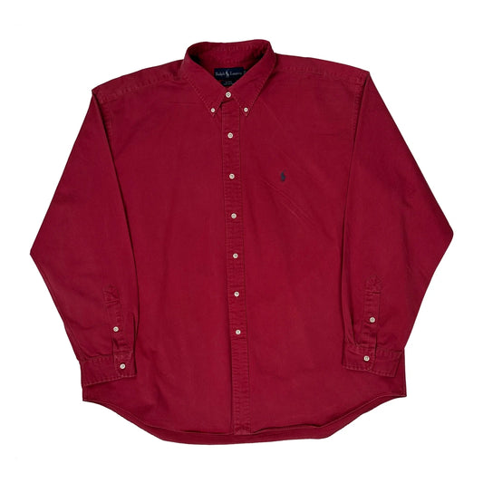 Blake Ralph Lauren Shirt - 2XL Burgundy Cotton