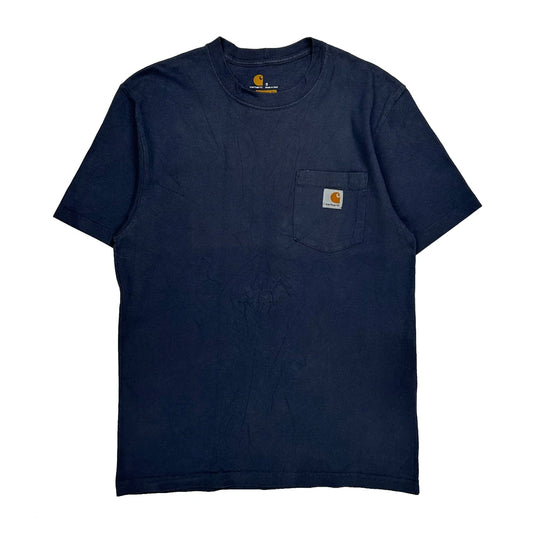 Carhartt T-Shirt - Small Navy Cotton