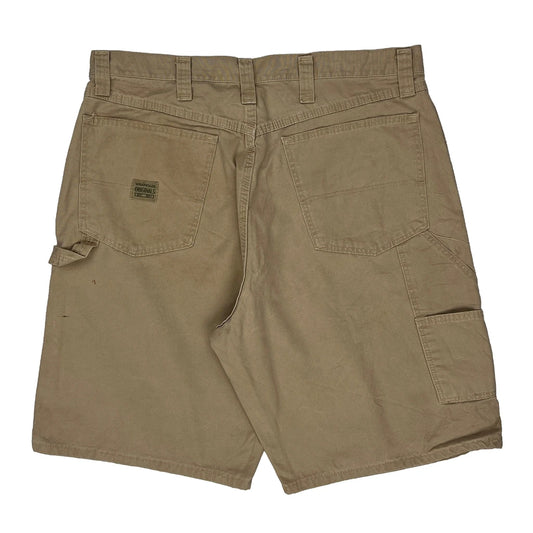 Wrangler Cargo Shorts - 34W 10L Beige Cotton