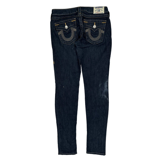 True Religion Skinny Jeans - 33W UK 12 Dark Wash Cotton